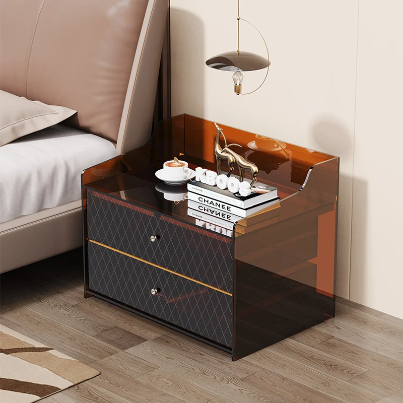 The product can be customized. bedside table acrylic bedroom small mini ins bedside storage cabinet