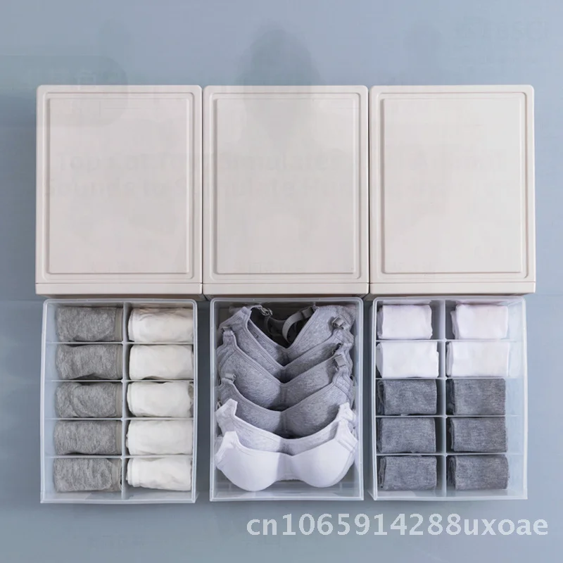 

Yangyang Fish Stackable Plastic Storage Box Underwear Socks Organizer Japanese Style Cabinet Dividers for Household Dormitory