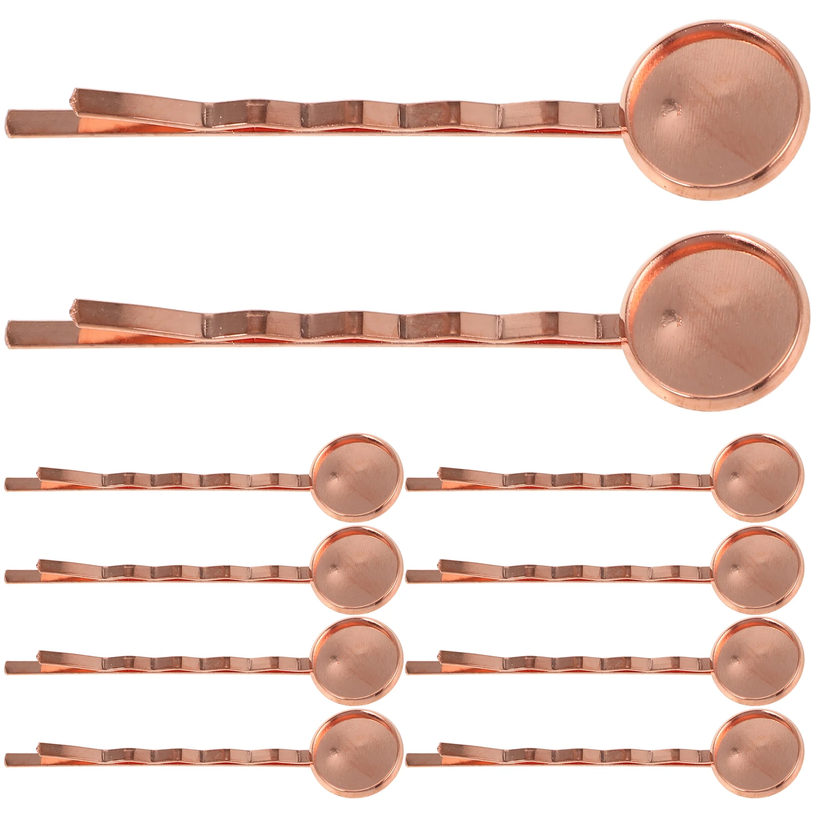 

20 Pcs Copper Round Blank Tray Hair Clamps for DIY Hair Clip Making Jewelry Bezel Base Accessories Craft Supplies
