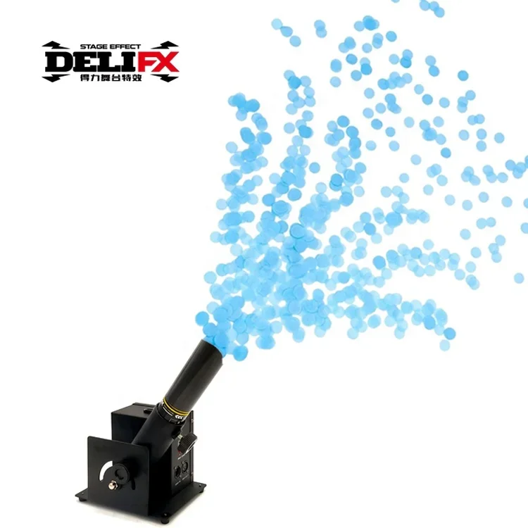 DELIFX DMX 3 Pin Interface Power Shot Electric Confetti Cannon Large Stock Timely Shipment E-Shot Confetti Machine For Wedding