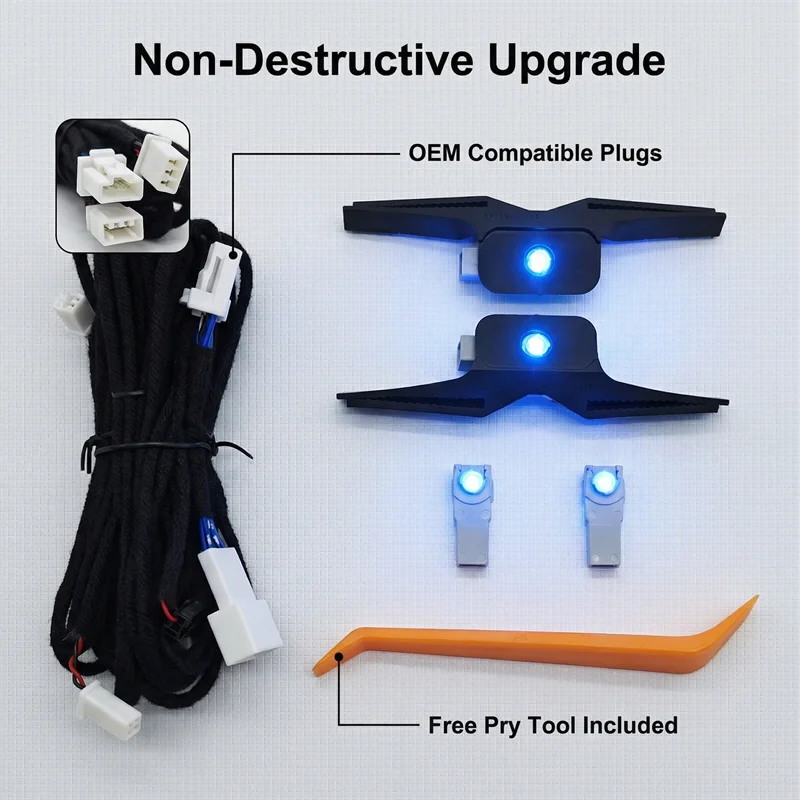 4pcs Color Foot Light Ambient Light Lamp Car Interior Decorative Atmosphere Light For Toyota XA60 RAV4 camry xv80 2025 2026 view 3