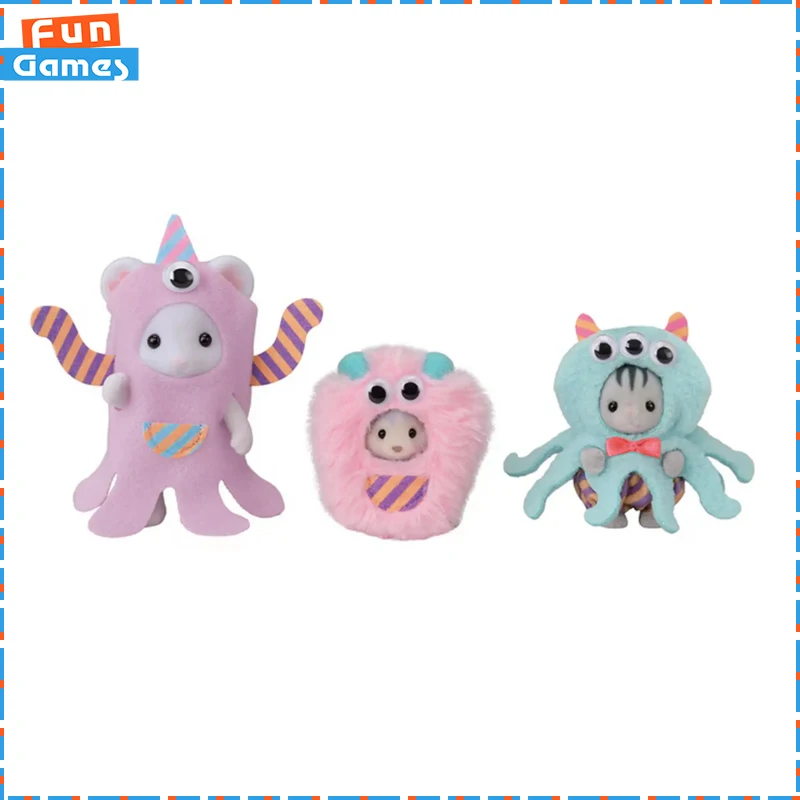 

Новый Kawaii SYLVANIAN FAMILIES 40th Anniversary Limited Payment Забавная кукла Monster Family Flocking Collect Mini Doll индивидуальный подарок