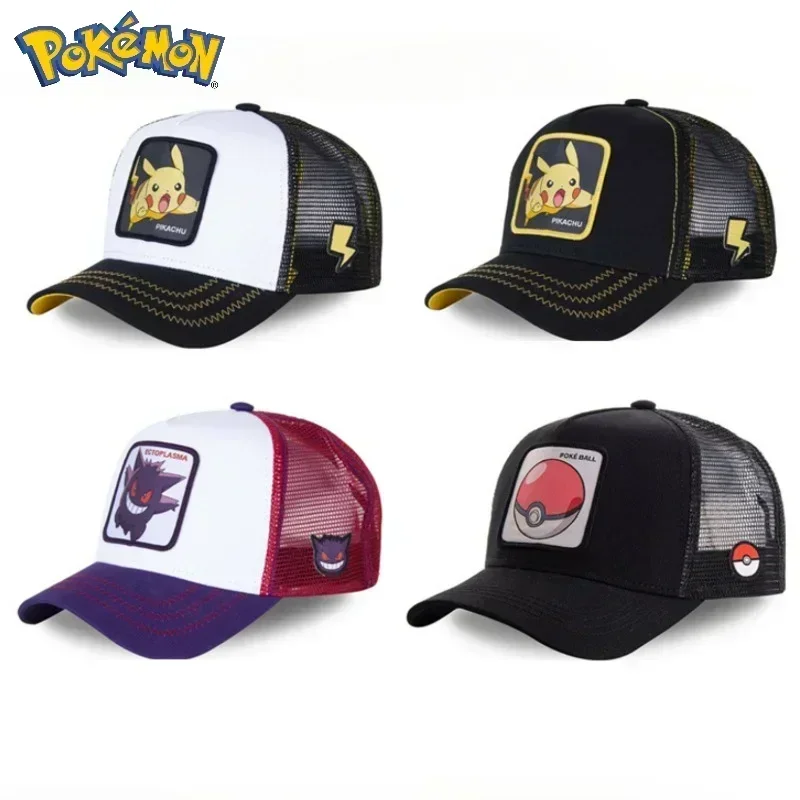 Gorra de béisbol de la serie de dibujos animados Pokémon, estampado de personajes de Anime Kawaii, gorras para niños y mujeres, pantalla solar, transpirable, regalo de verano