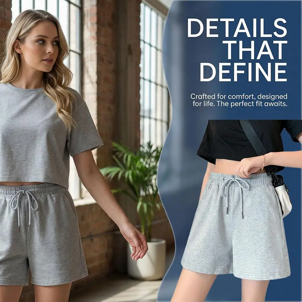 Summer Women Sport Shorts Fashion Solid Color Slimd Fit Elastic Waist Short Pants Workout Gym Runing Quick Dry Shorts