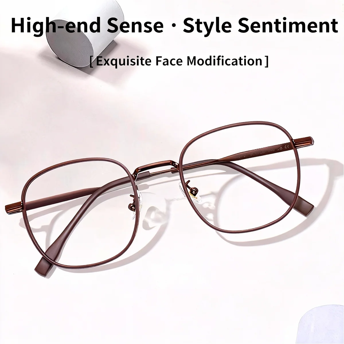 

High end Square Myopia Glasses Prescription Corrective Eyeglasses for Men Women, Exquisite Face-Modifying Stylish Optical Frames