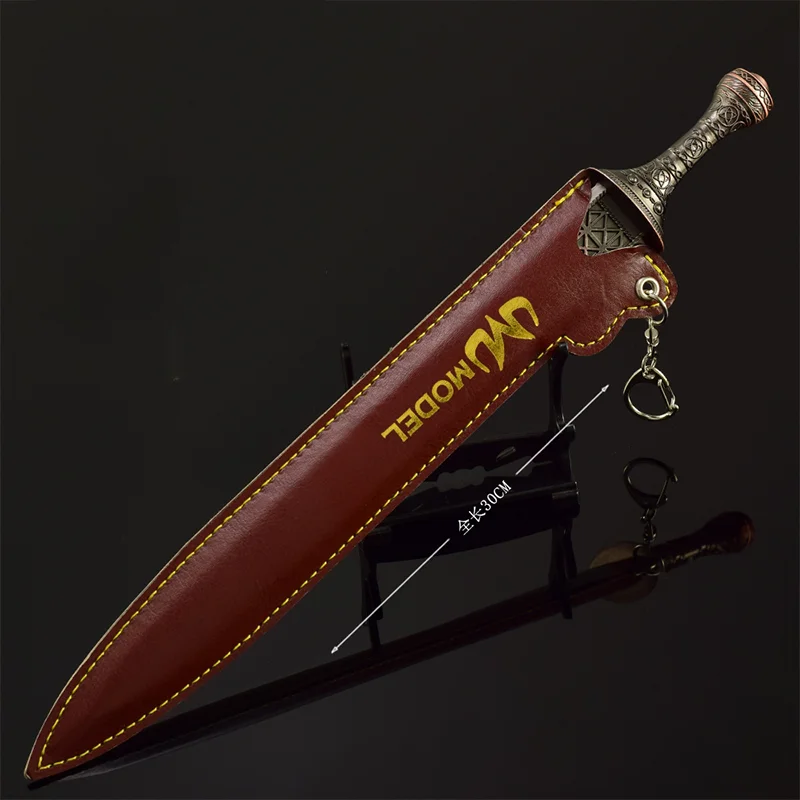30 cm Regalia von Eochaid Ganzmetall-Lederhülle, Version, Basteln, Spielzeug, Messer, Spielzeug, Schwert, Katana, Ornamente, Ring, ER-Spielsammlungen