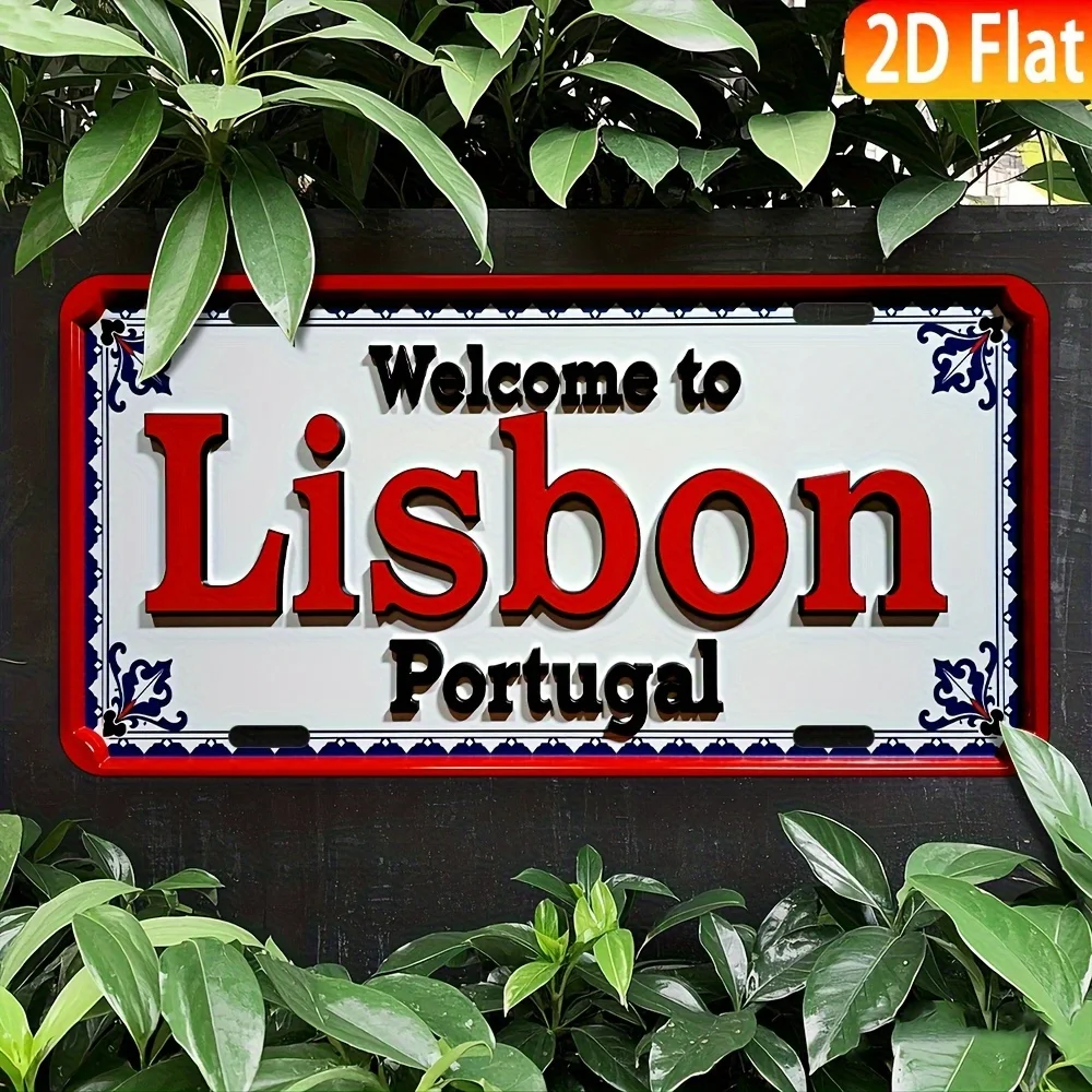 2D Flat Product, 1pc, Aluminum License Plate, Decorative Only - Vintage 