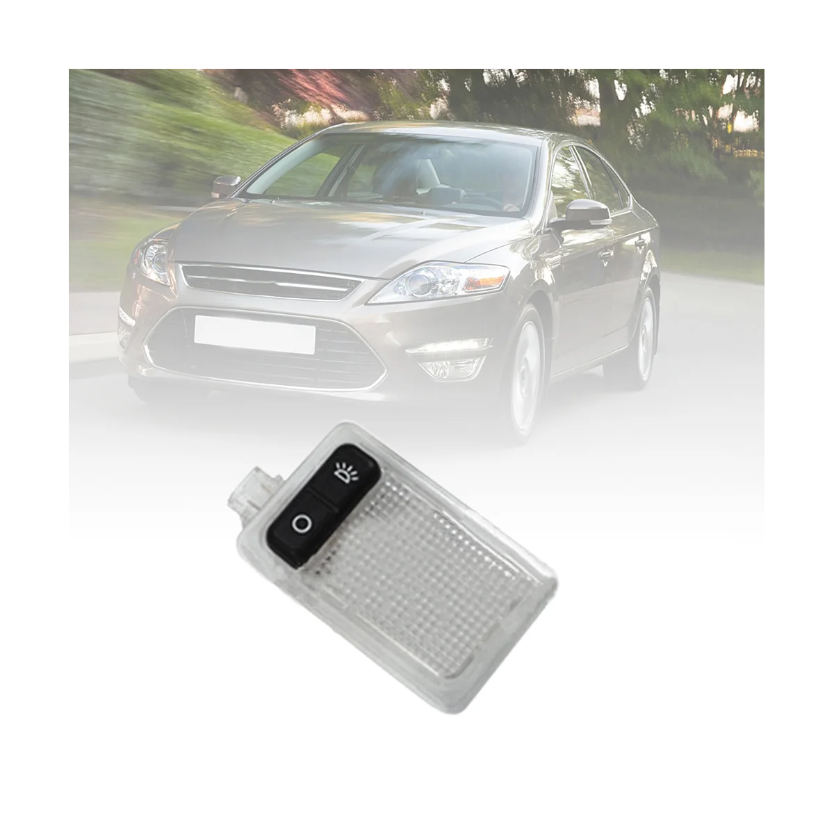 Lámpara de lectura Interior para coche, luz de techo con señal de un botón, para Ford Focus, Fiesta, Mondeo, 2005-2011