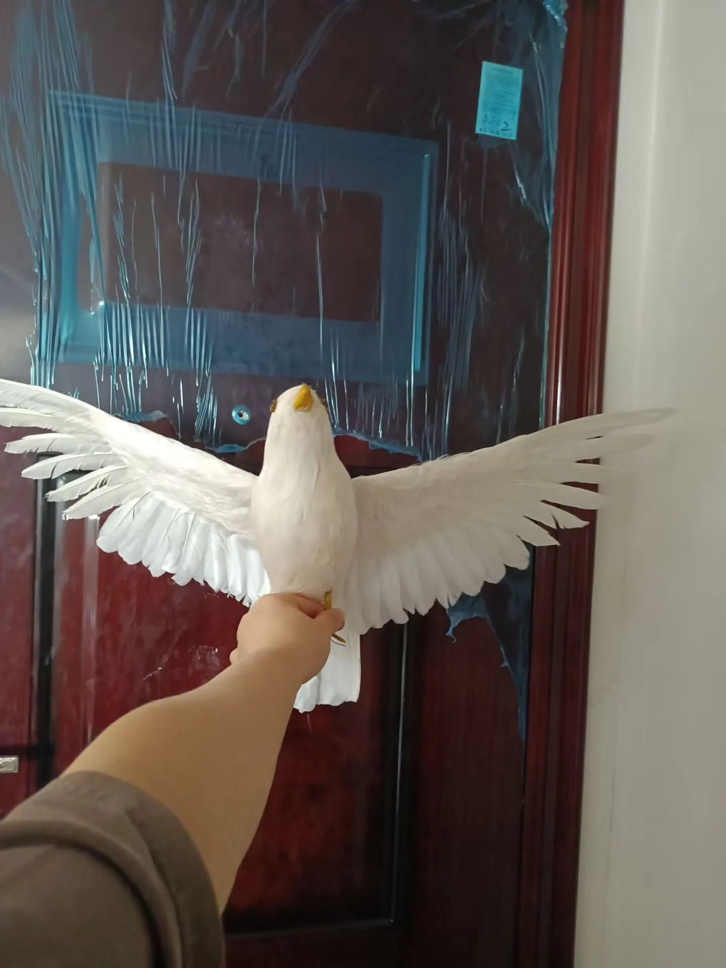 big simulation foam&feather wings dove model home decoration gift about 40x80cm a0149
