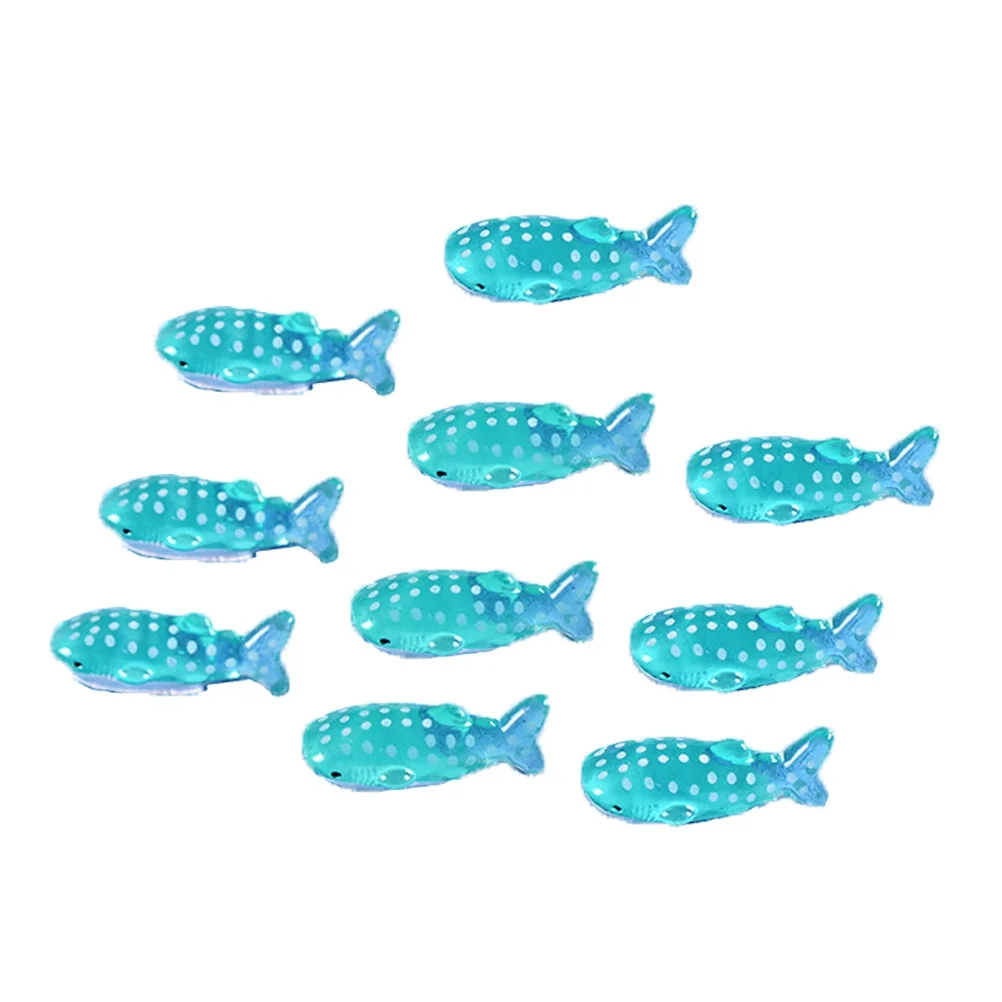 

10 Pcs Resin Shark Decor Ornaments Craft Fish Tiny Desk Mediterranean Miniature Microlandscape Toy