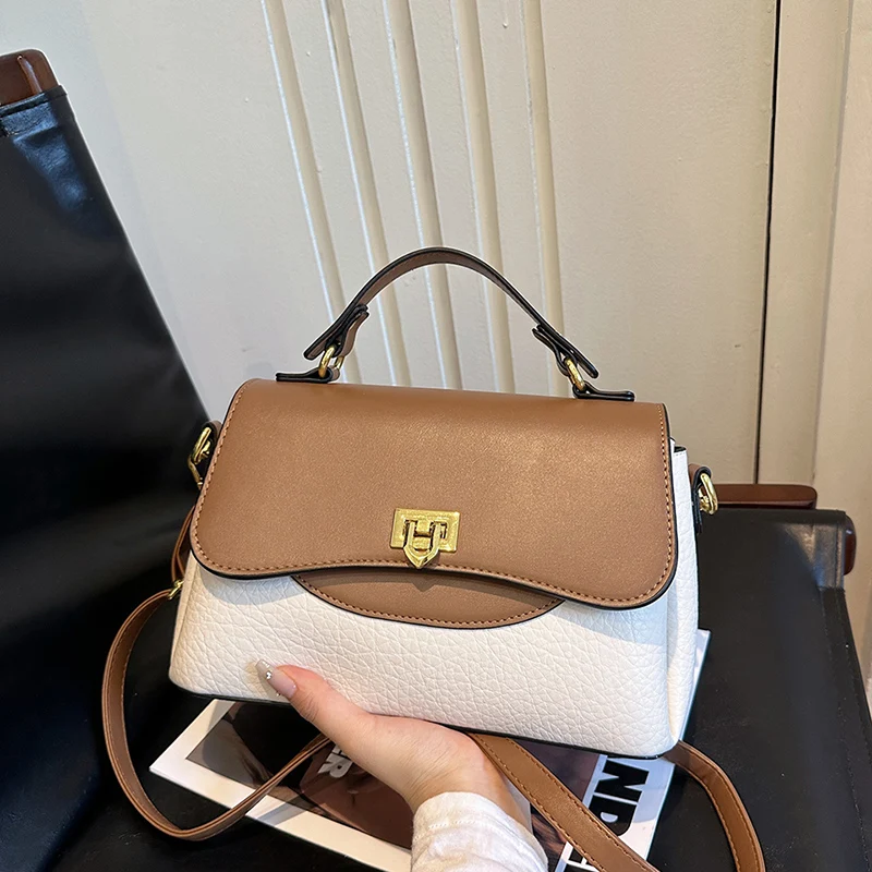 حقيبة يد جلدية صغيرة فاخرة بألوان متعددة للنساء 2025، حقيبة كروس جديدة، حزام كتف أنيق قابل للتعديل، حقيبة يد عصرية #2