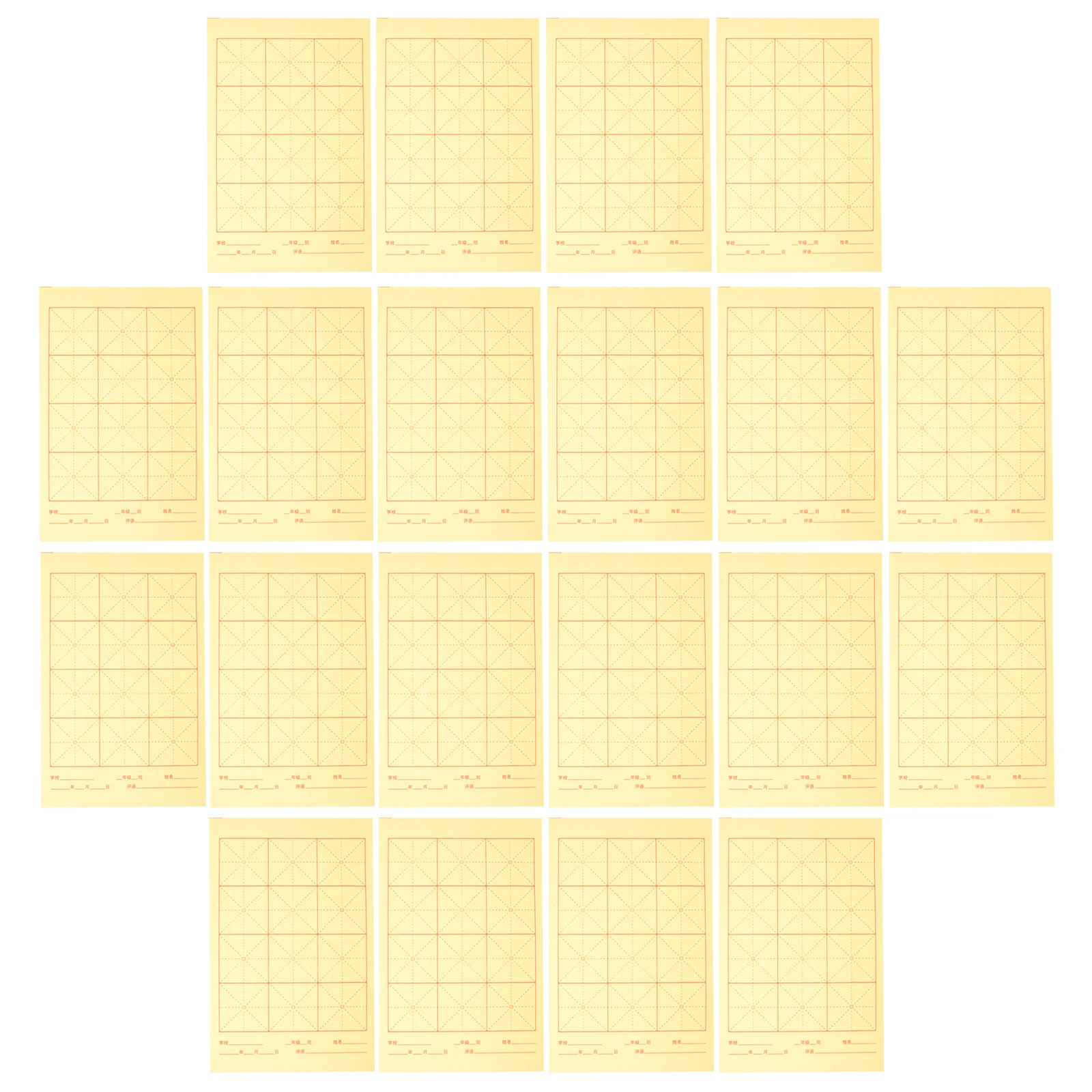 

90 Sheets Grid Rice Paper Calligraphy Practice 8 Size 12 Grids 30 Pages Book 3 Books Total Chinese Calligraphy Paper Sheets