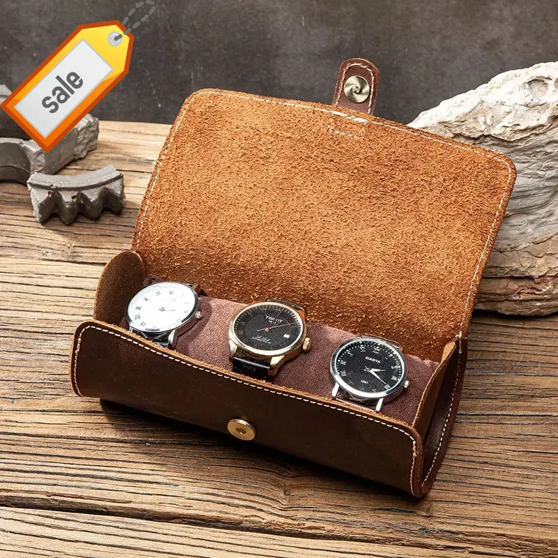 2025 Luxury Box For es Fashion Storage Bag Portable Travel Jewelry Leather Watch Pouch Men Woman