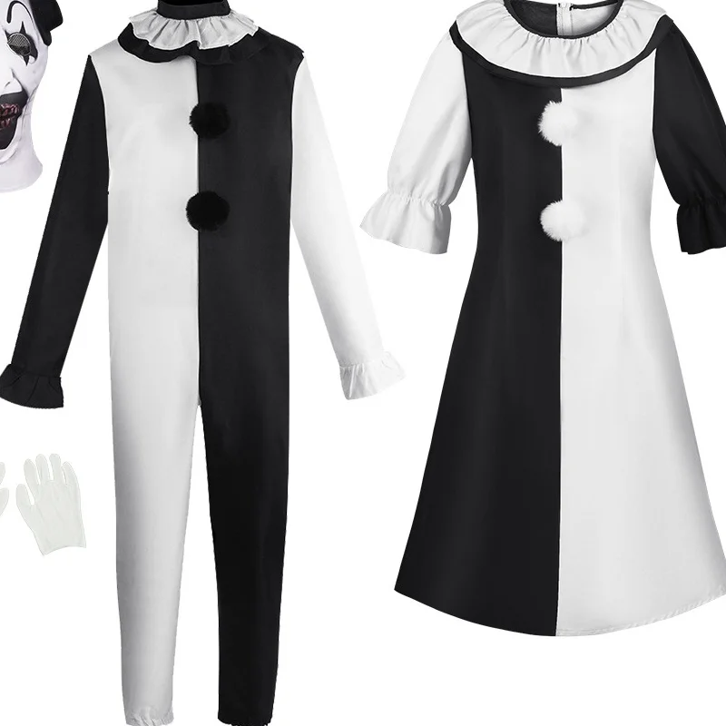 

Новинка 2025, костюм клоуна ужаса на Хэллоуин, китайское производство, сценическое представление, традиционная женская этническая одежда