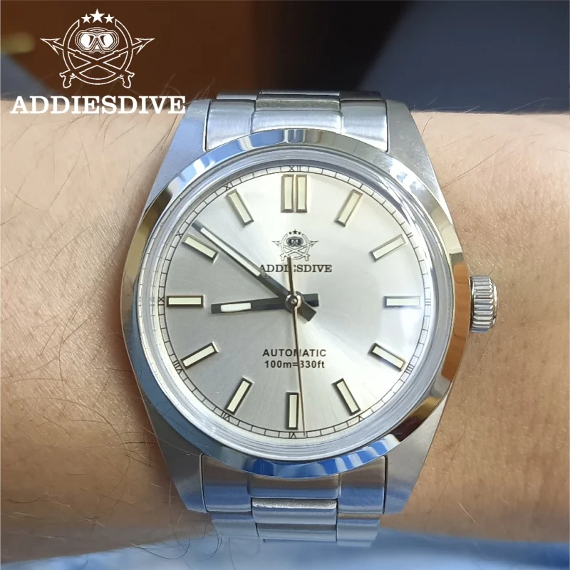 

ADDIESDIVE 36mm Men Luxury Watch PT5000 BGW9 Super Luminous 10Bar Waterproof Sapphire Glass Automatic Mechanical Watch AD2028