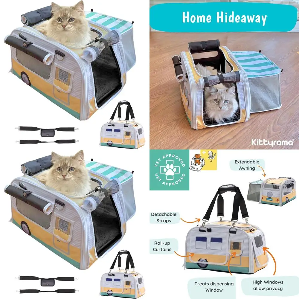 

Мягкая переноска для кошек двойного назначения и успокаивающее убежище — одобренная ветеринарным ветером, обеспечивающая авиакомпанию для использования в области под сиденьем