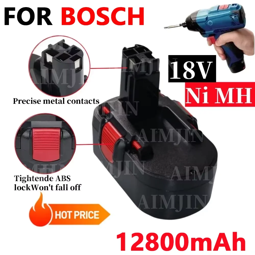 

For Bosch 18V 4800mAh/6800mAh/9800mAh/12800mAh Ni-MH Rechargeable Power Tools Battery BAT181 BAT043 BAT045 BAT046 BAT049 BAT120