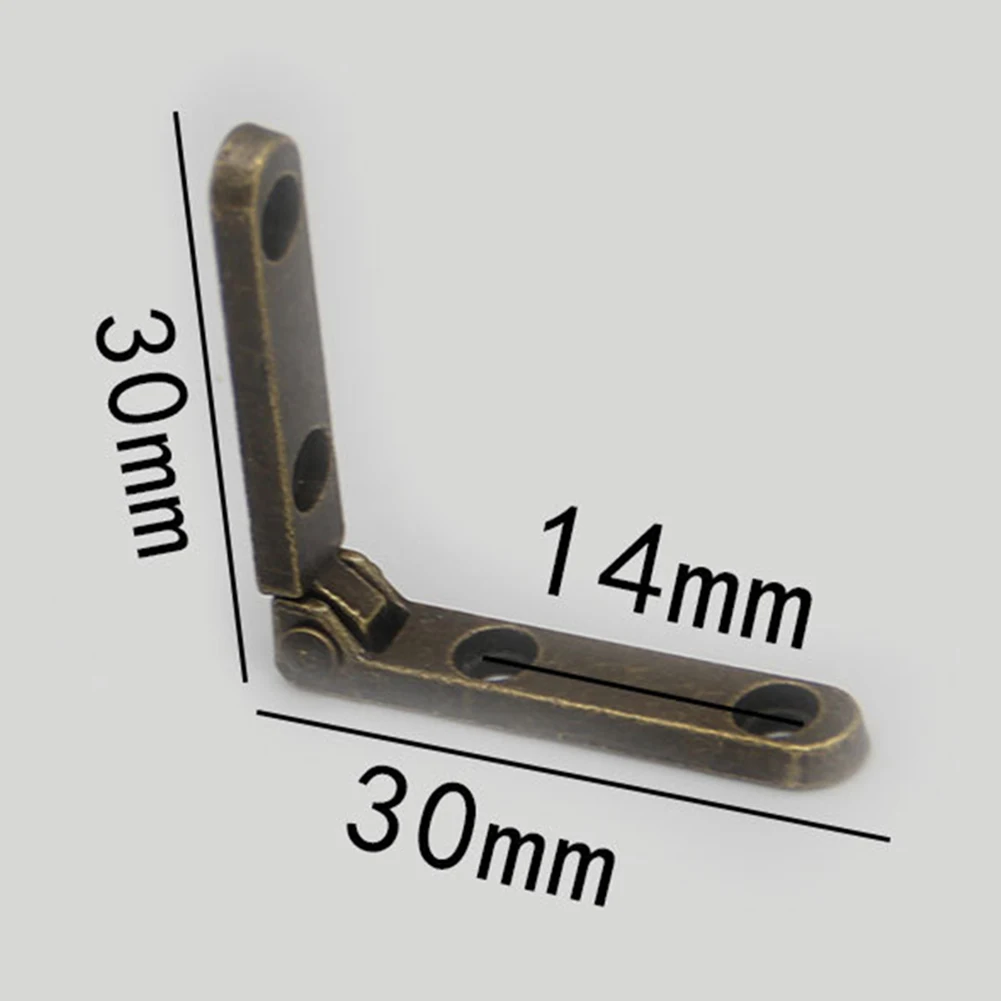 10 sztuk drewniane pudełko zawias prezent biżuteria przypadku zawias drewniane pudełko rogu sprzętu uchwyt okucia meblowe składane zawias wspierający — zdjęcie 7