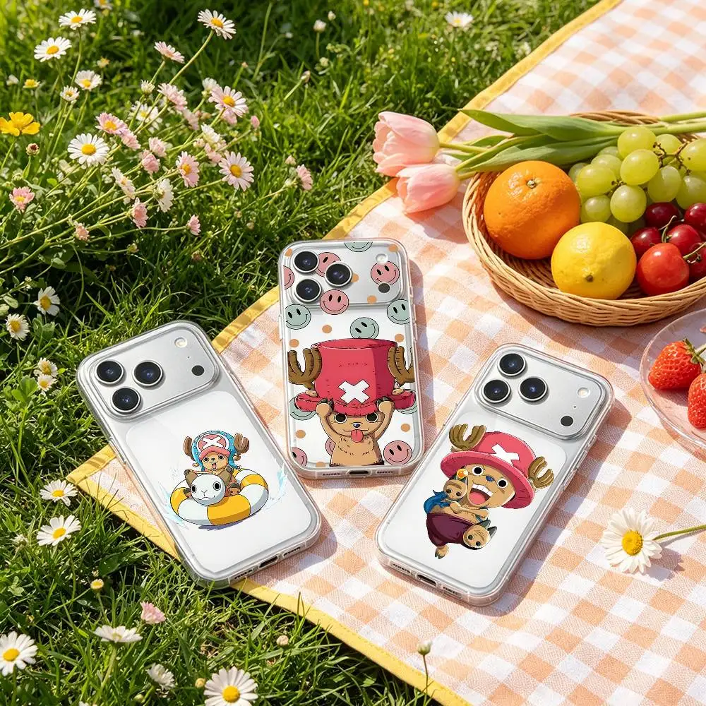Anime T-Tony Tony Chopper-S Handyhülle für iPhone 17 16 15 12 11 Pro Max 14 Plus 13 Mini Transparente Weiche Schutzhülle