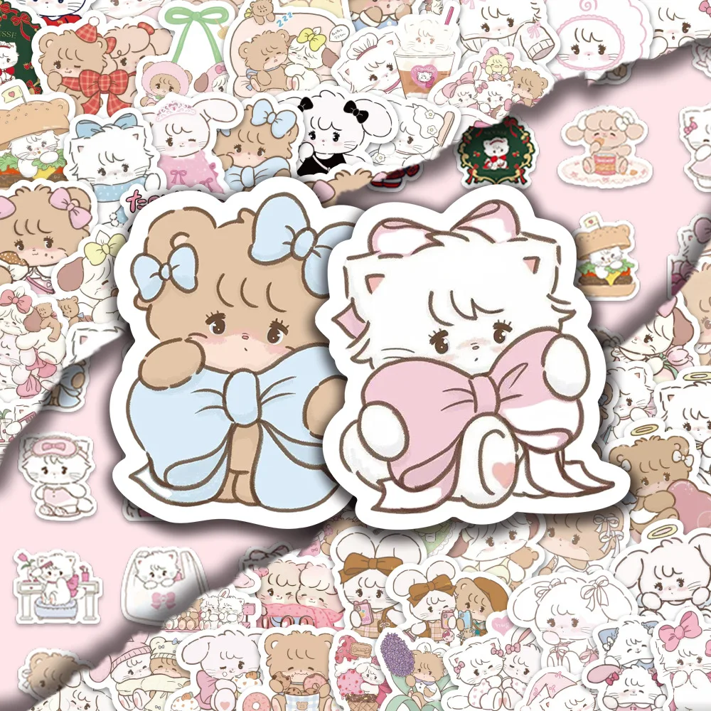 100 Stück Niedliche Mikko Mousse Cartoon-Aufkleber Dekoration DIY Handy Notizbuch Koffer Laptop Kühlschrank Graffiti Cartoon-Sticker