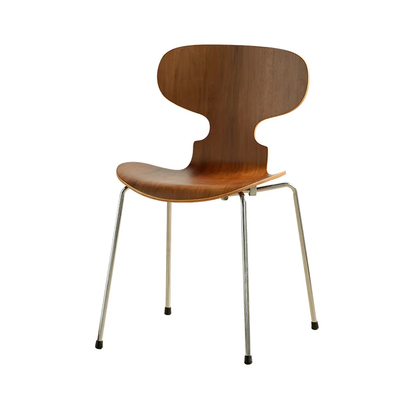 

Nordic creative simple Internet celebrity retro word chair casual back dining chair