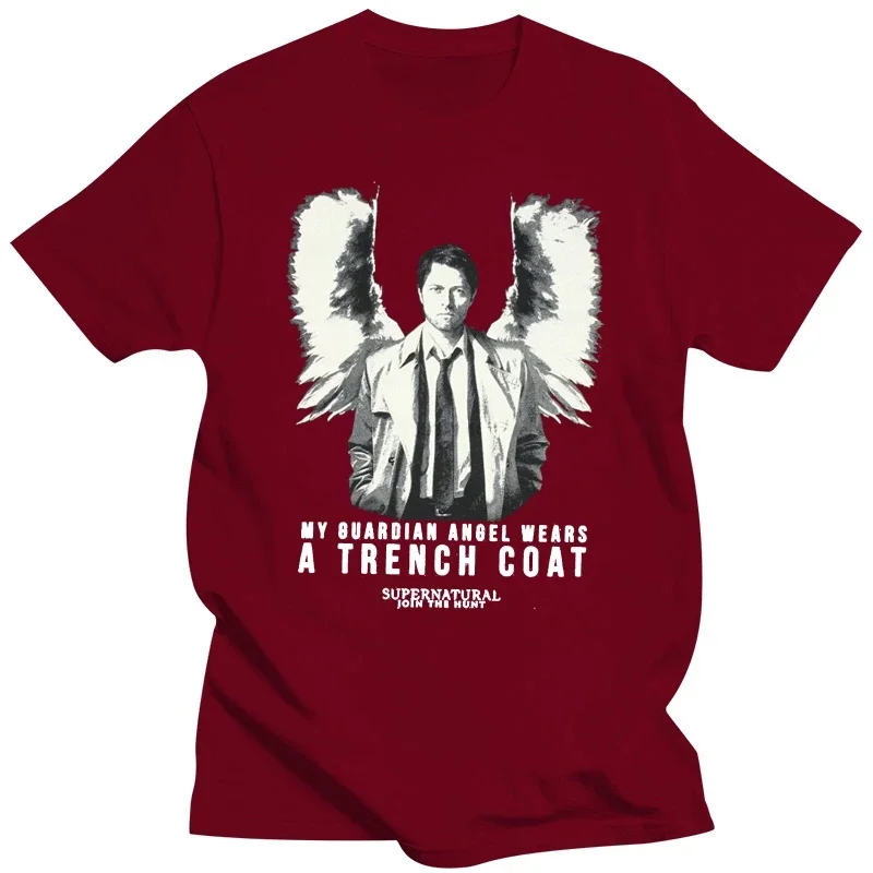 Supernatural Castiel Guardian Angel Girls T Shirt Style Print Tee Shirt Funny Casual Brand T Shirts Top Tee