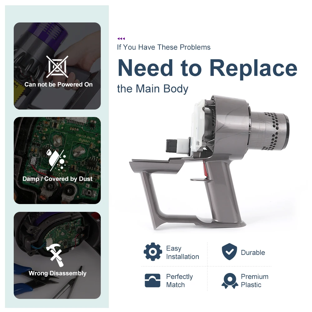 مقبض مضيف محرك الجسم الرئيسي ، ملحقات المحرك لـ Dyson V15 ، كشف SV22 ، مكنسة كهربائية ، مجموعة مفاتيح متضمنة
