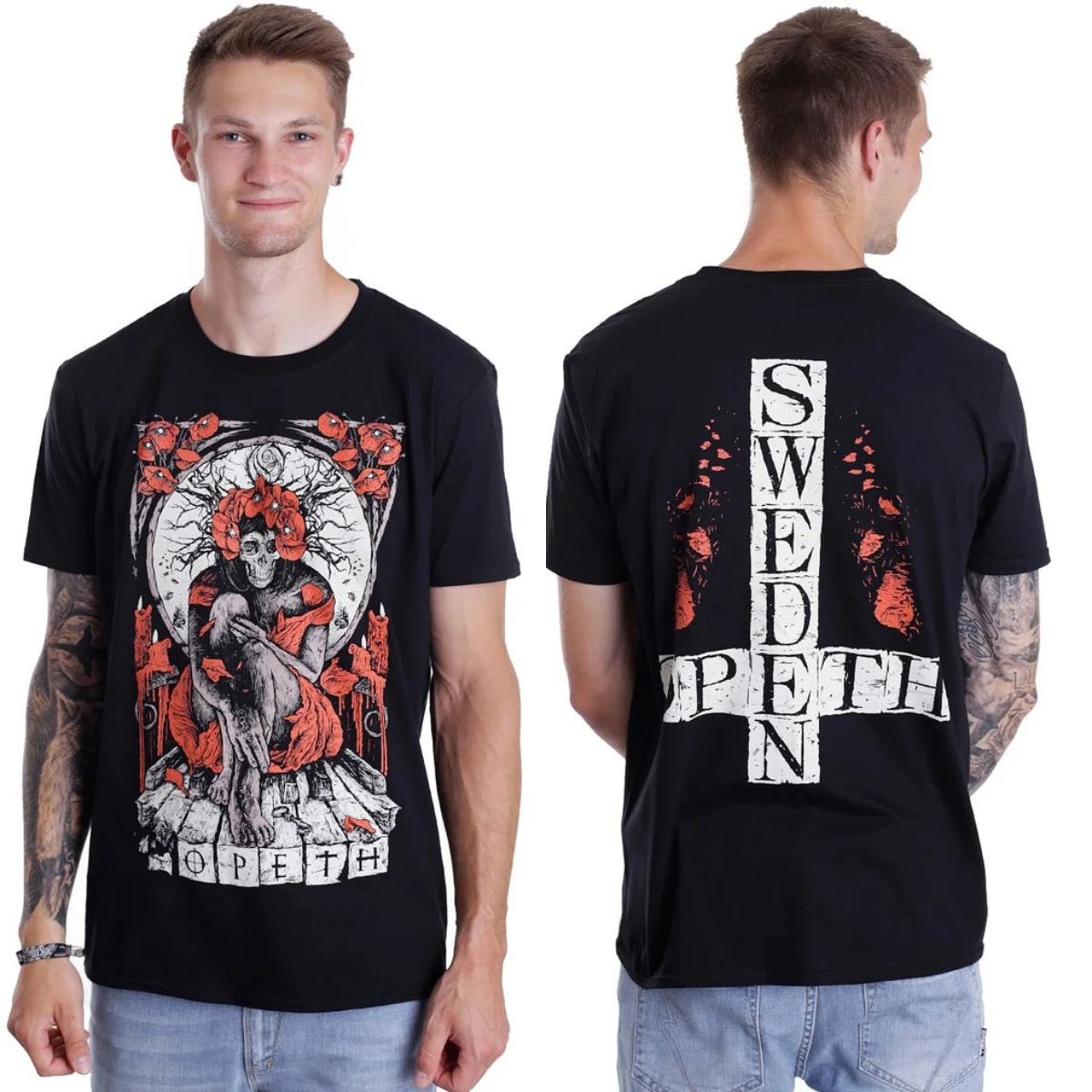Pop Opeth Graphic Cotton T-shirt Unisex Summer Short Sleeve Fashion Brand Tee Luxury Casual Vintage Tees