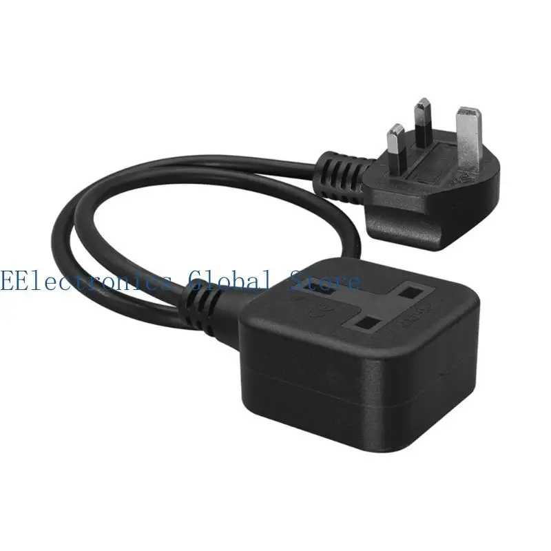 462B British Style Power Cable Extension 3 Prongs Male to Female Extension Cable Suitable For High Wattage Appliances