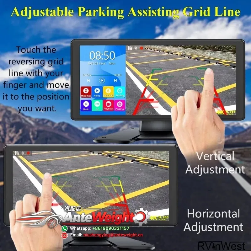 IPoster 10.36-inch 4-split Touchscreen Display DVR ADH 360-degree Monitoring Reversing Camera  Truck/RV