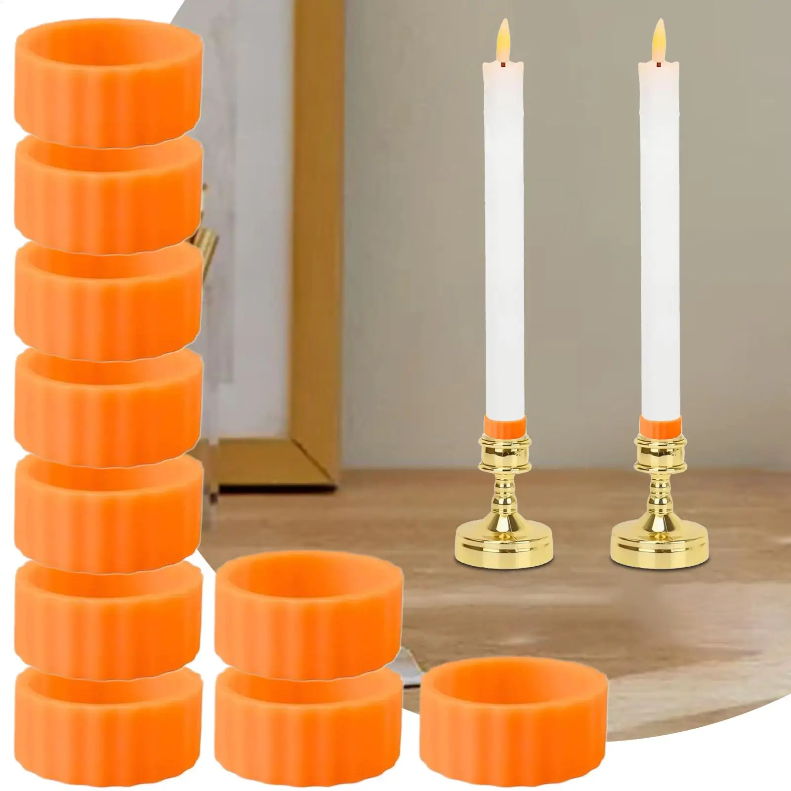 Candle Grips 10 Pieces Bougie Catcher Upright Candle Grips For Dinner Table Birthday Party Restaurant Banquet Centerpiece