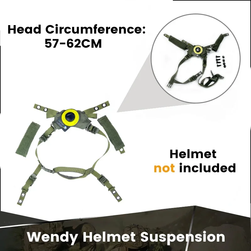 

Wendy Helmet Suspension System Helmet Lanyard FAST MICH Outdoor Hunting BK/DE/GR Helmet Accessies