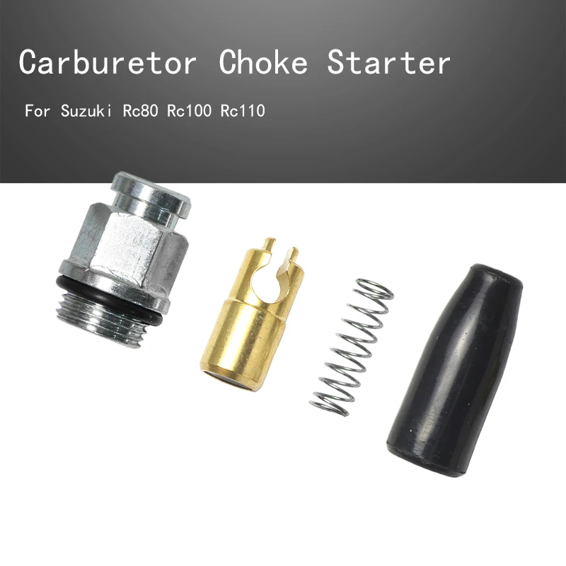 

Carburetor Choke Starter Set Valve Plunger Kit Choke Pipe For Suzuki Rc80 Rc100 Rc110