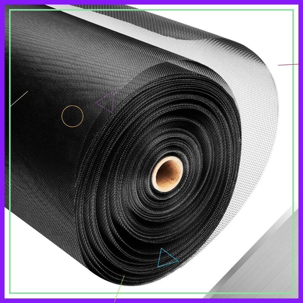 

304 Stainless Steel Mesh Window Screen Roll, 35IN x 98.43FT Black, 22 Mesh for Doors, Patios, Pets & DIY