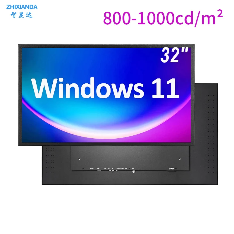 

Factory price 32 Inch 1000NITS Industrial Touch Screen Monitor 1920*1080 VESA Wall Mount LCD Display HDMI/VGA for Outdoor Kiosk