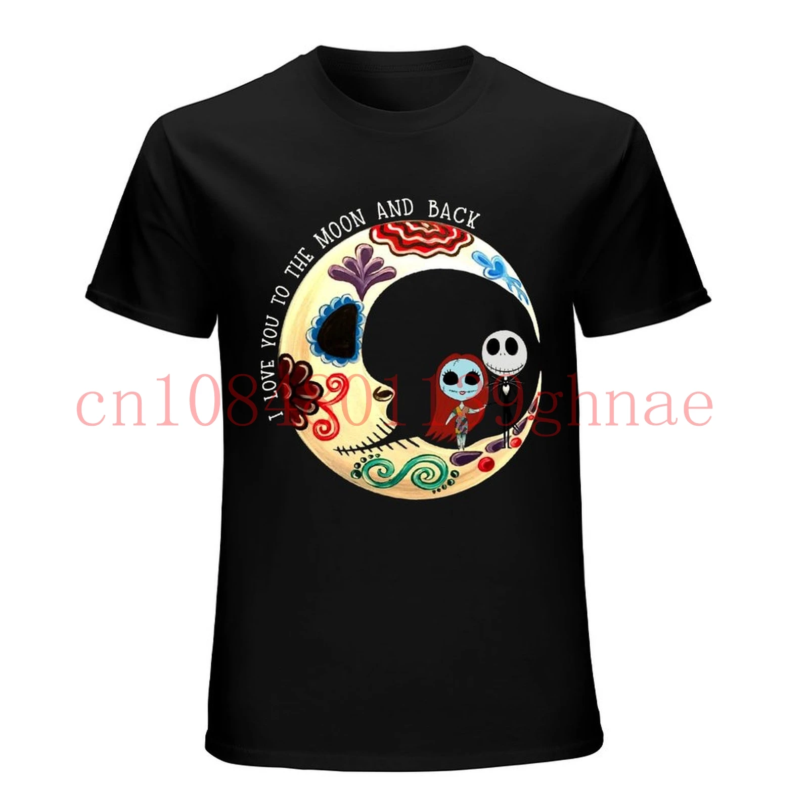 Plus Size Ideal Christmas Gift The Nightmare Before Christma I Love You To The Moon And Back Funny Gift For Men Men T-Shirt