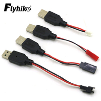 RC USB Charging 3.7V Lithium Battery Charger JST /SM / futaba Plug Cable USB to  for 3Rc Drone Quadcopte