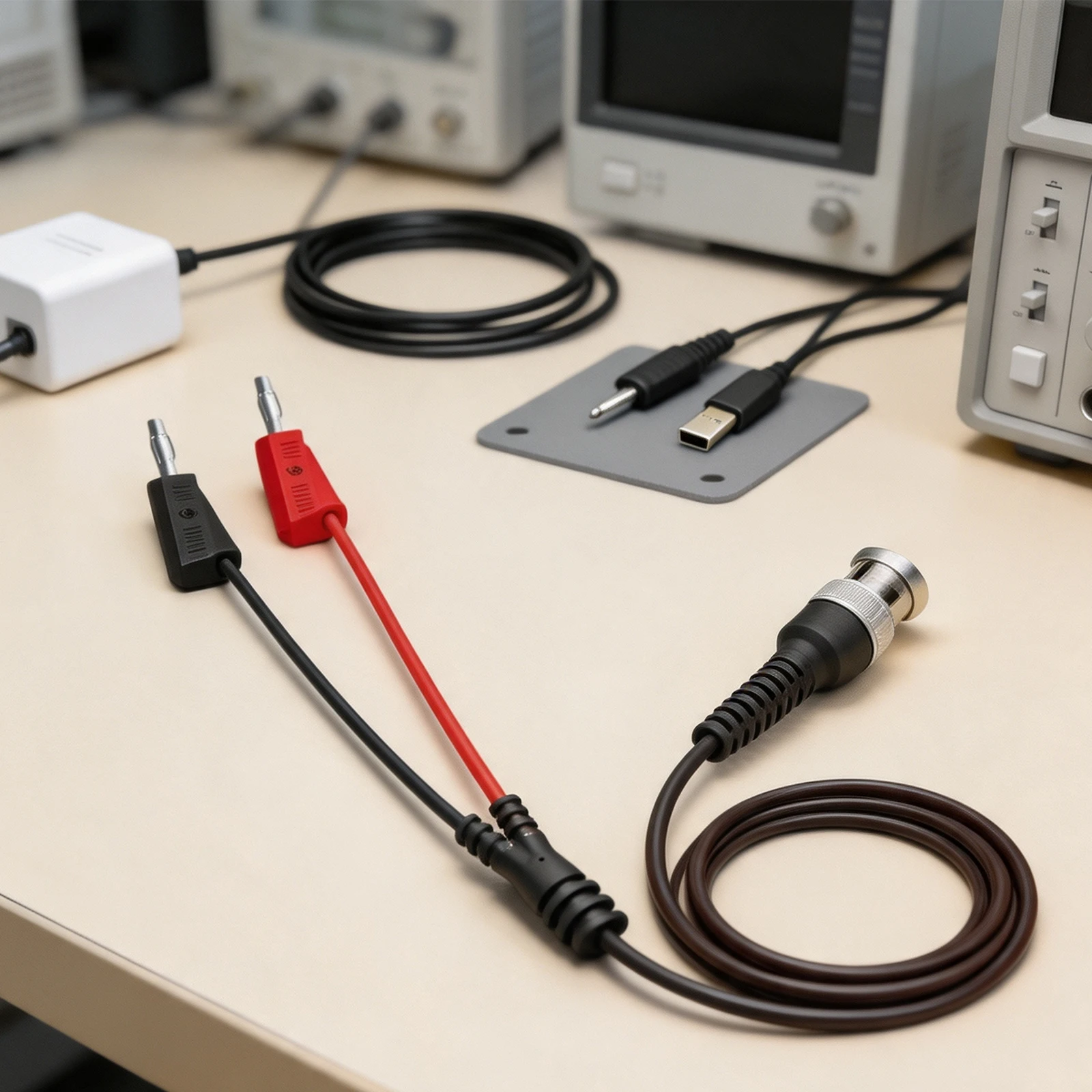 For Testing BNC To 4mm Banana Plug BNC To Dual Banana Plug High Professional Quality 4mm Stackable Banana Plug