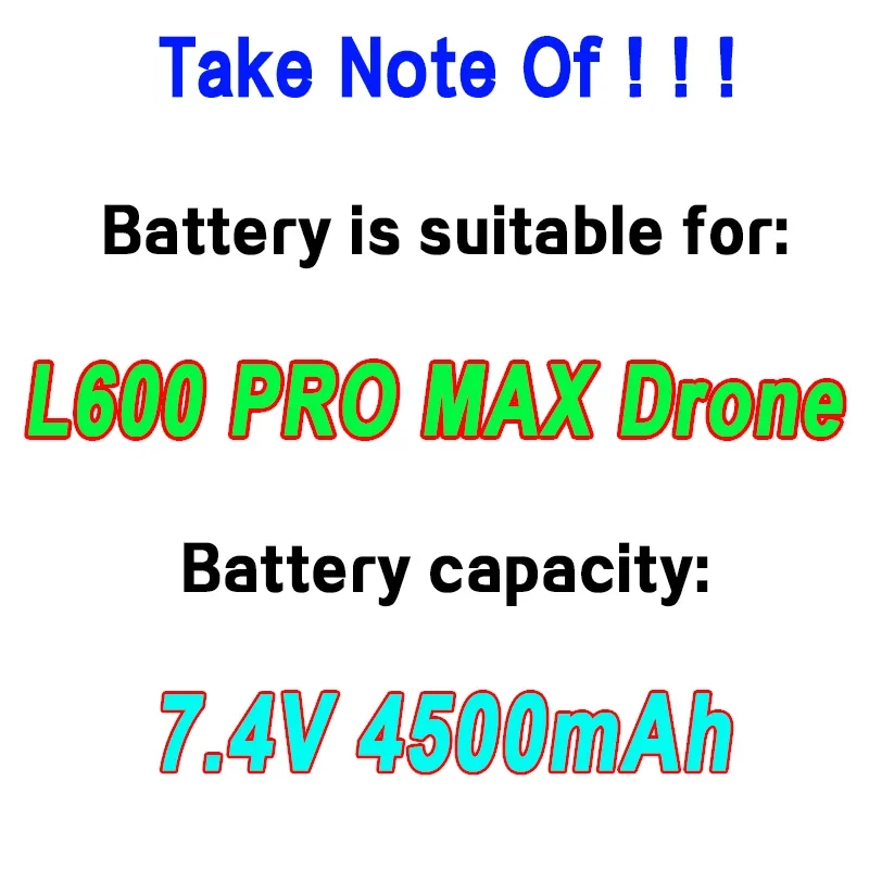 LYZRC L600 ProMax Drone Battery 7.4V 4500mAh 30min Battery Life L600 ProMax Dron Quadcopter Battery Drone Accessories