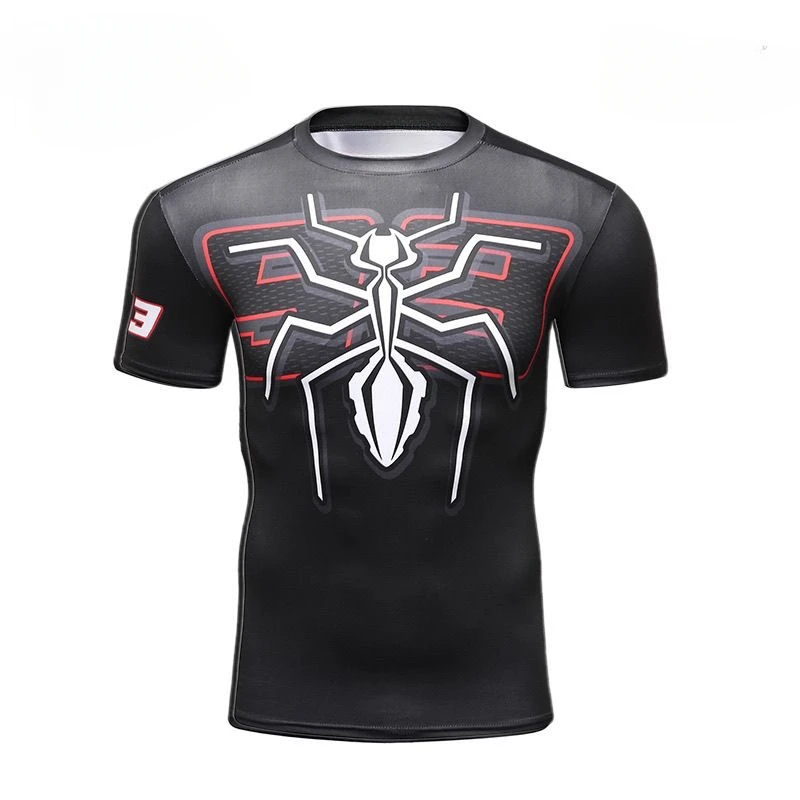 Men's New 3D Printed Fashionable Men's Jerseys Street Wear Men's Sports Short Sleeved T-shirts Children's Spider Man T-shirts