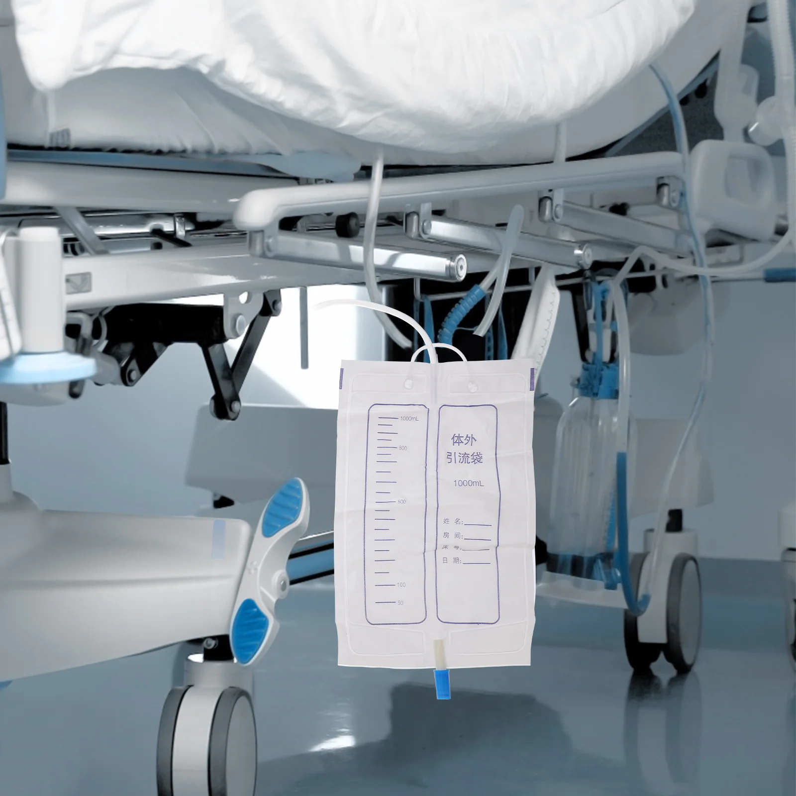 

4 шт. одноразовый мешок для мочи с защитой от обратного потока, портативный дренажный мешок из ПВХ для сбора пациентов при недержании, товары для здоровья