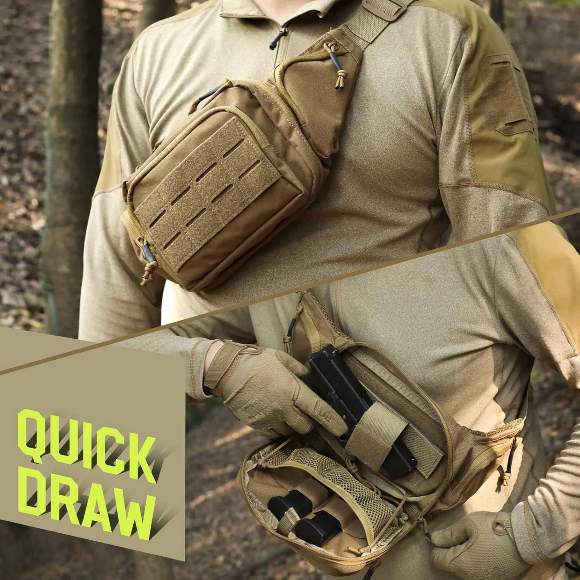 

Tactical Vest Bag Multi-function Waist Pack Fanny Packs for Men Nylon Shoulder Hiking Mobile Phone Bag Sports High-capacity