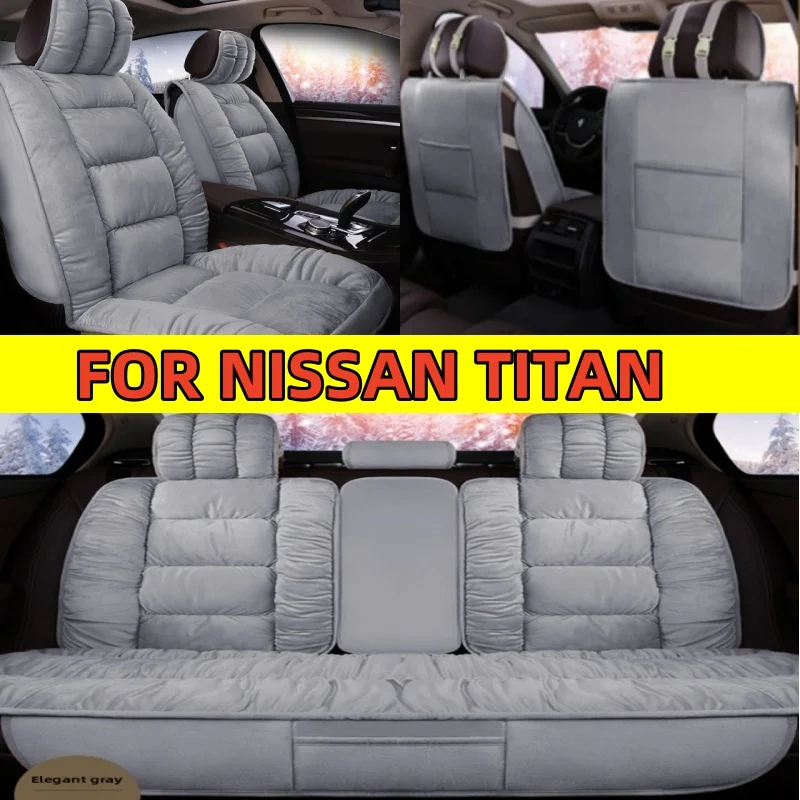 

ДЛЯ NISSAN TITAN Толстые и теплые короткие плюшевые чехлы на автомобильные сиденья, мягкие зимние, полное покрытие, высококачественные чехлы на передние и задние сиденья