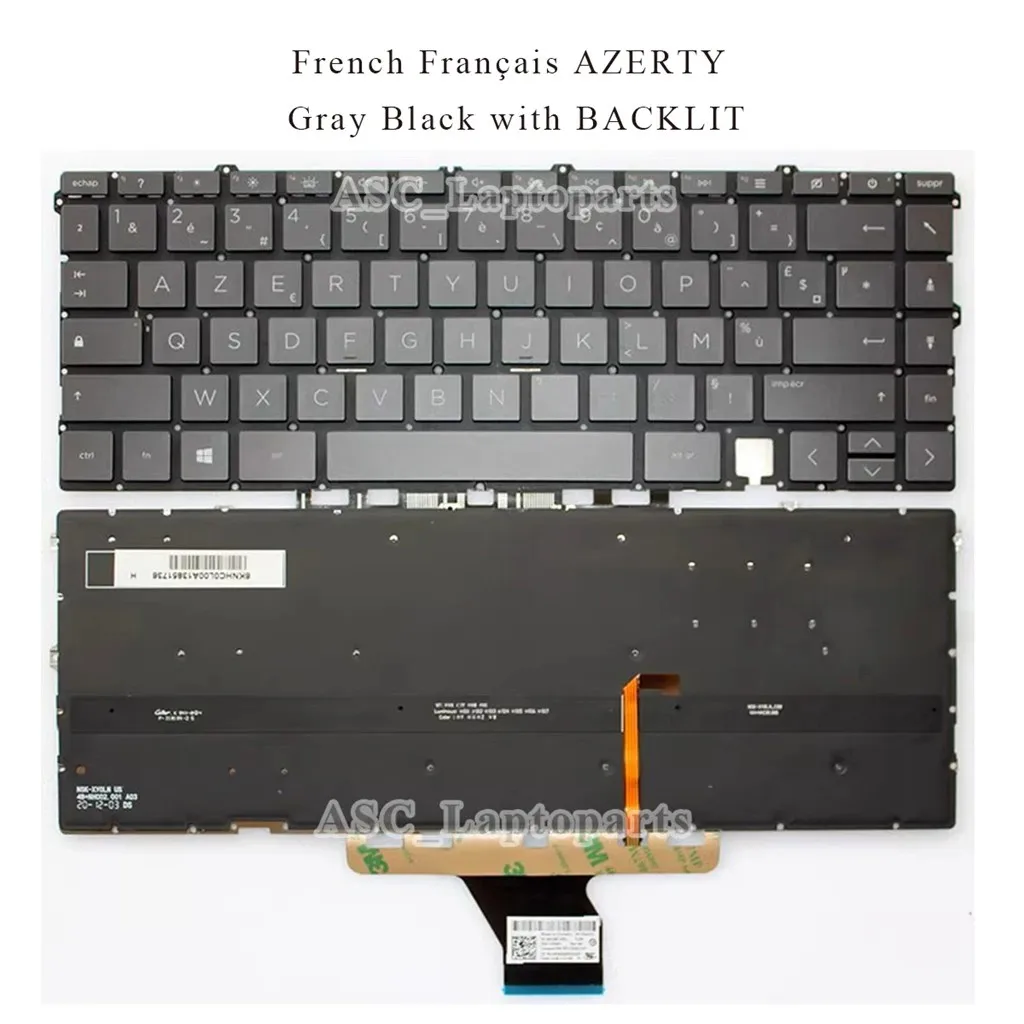 New French AZERTY Keyboard for HP Spectre X360 16-F 16-F0001NF 16-F0003NF 16-F0005NF 16-F0006NF 16-F0008NF 16-F0010NF BACKLIT