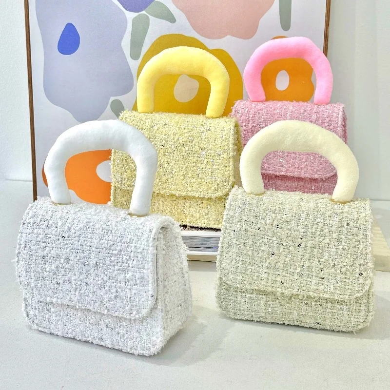 New Cute Macaron Color Small Bag, Small Fragrant Style Woven Crossbody Bag Single Shoulder Handheld Wallet Fashionable bag