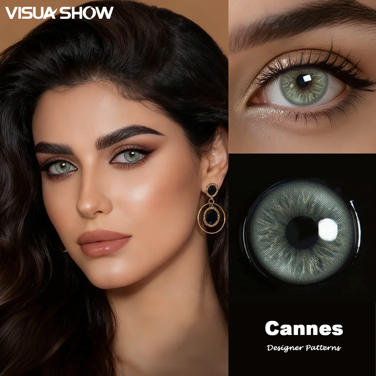 Visuashow 1 Paar Farbige Kontaktlinsen mit Starke fur Augen Make up Halbjahrlich Einweg 14.5mm Geeignet fur Taglichen Gebrauch Termine und Feste Vergrossern die Augen Perfekt fur Halloween Kostume und Cosplay – Detail 9