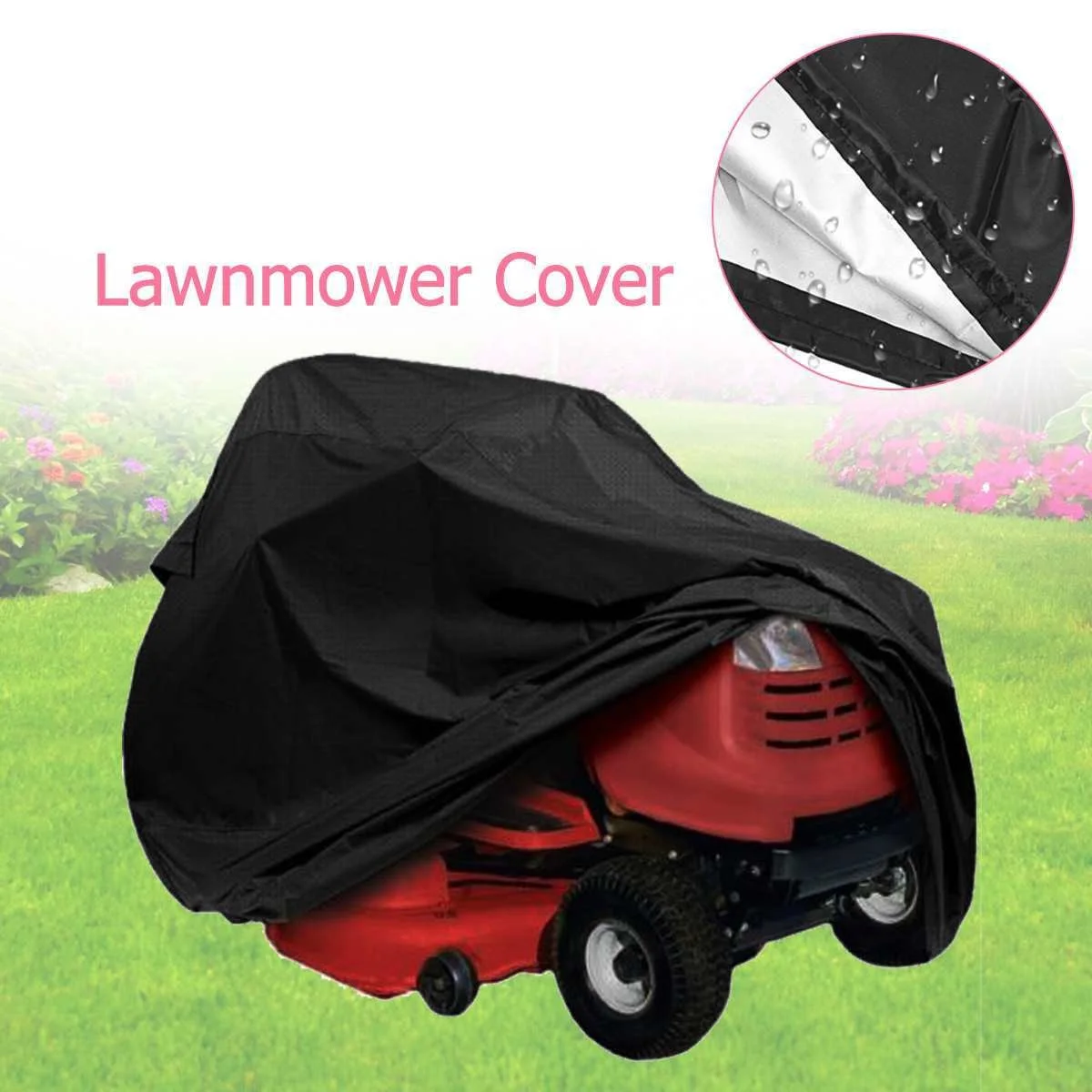 Lawn Mower Cover 210D Oxford Cloth Waterproof Snowblower Cover Outdoor Garden Sunscreen Tractor Protection Covers