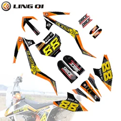 LINGQI RACING Pit Dirt Bike 3M Stickers for KT65 Background Decals Graphics Universal for Most Motorcycles KT 65 SX 65 SX65