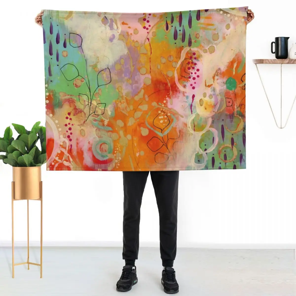 Bountiful Batik Throw Blanket Luxury Throw Warm halloween Hairys Plush funny gift Blankets