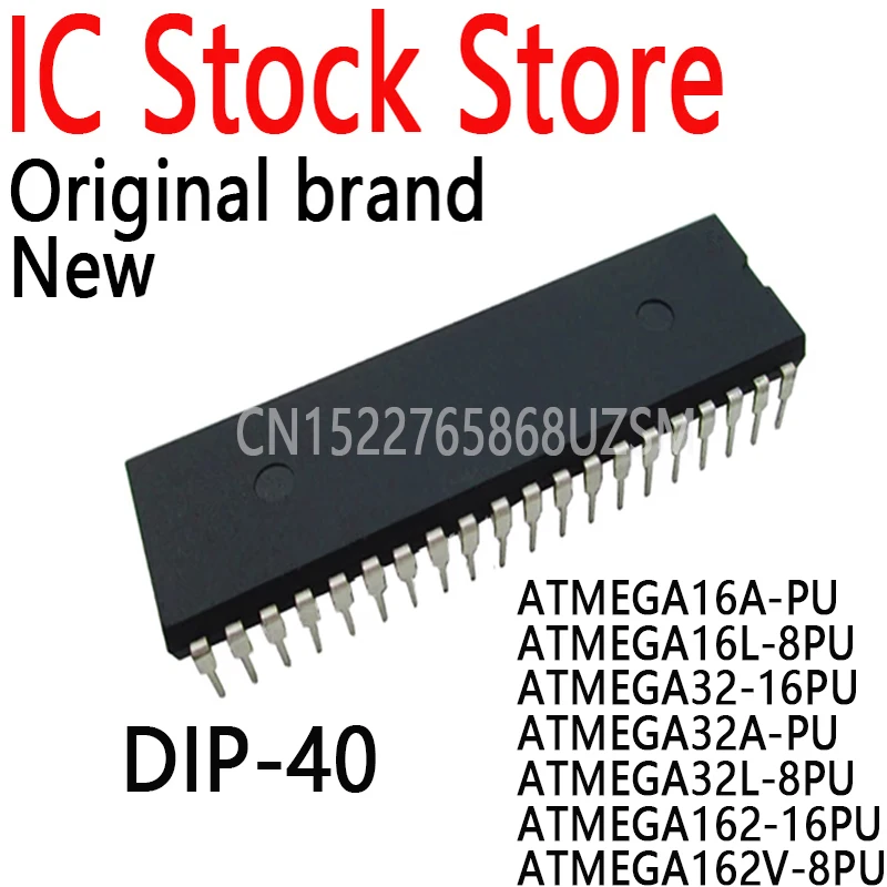 1PCS New and Original DIP-40 ATMEGA16A-PU ATMEGA16L-8PU ATMEGA32-16PU ATMEGA32A-PU ATMEGA32L-8PU ATMEGA162-16PU ATMEGA162V-8PU 